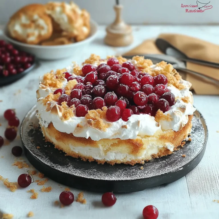 Johannisbeerkuchen mit Baiser