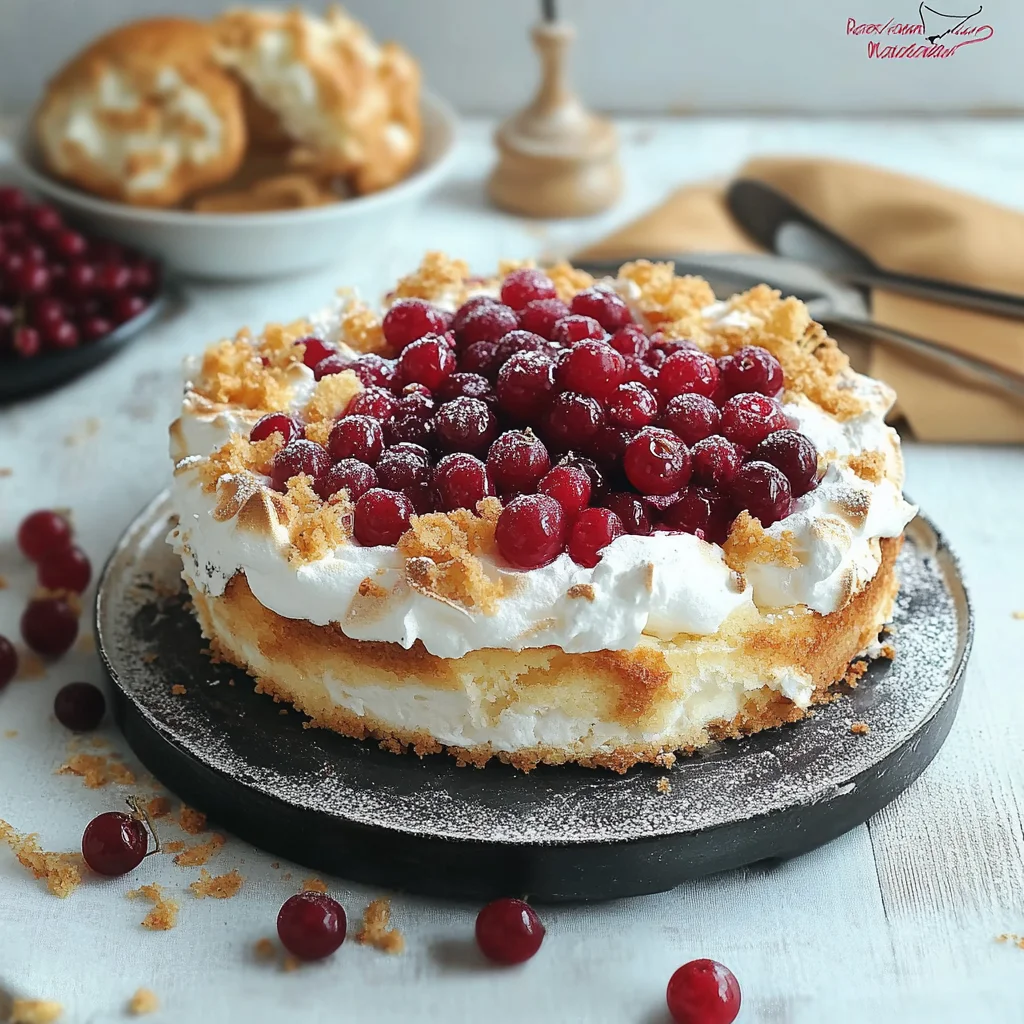 Johannisbeerkuchen mit Baiser