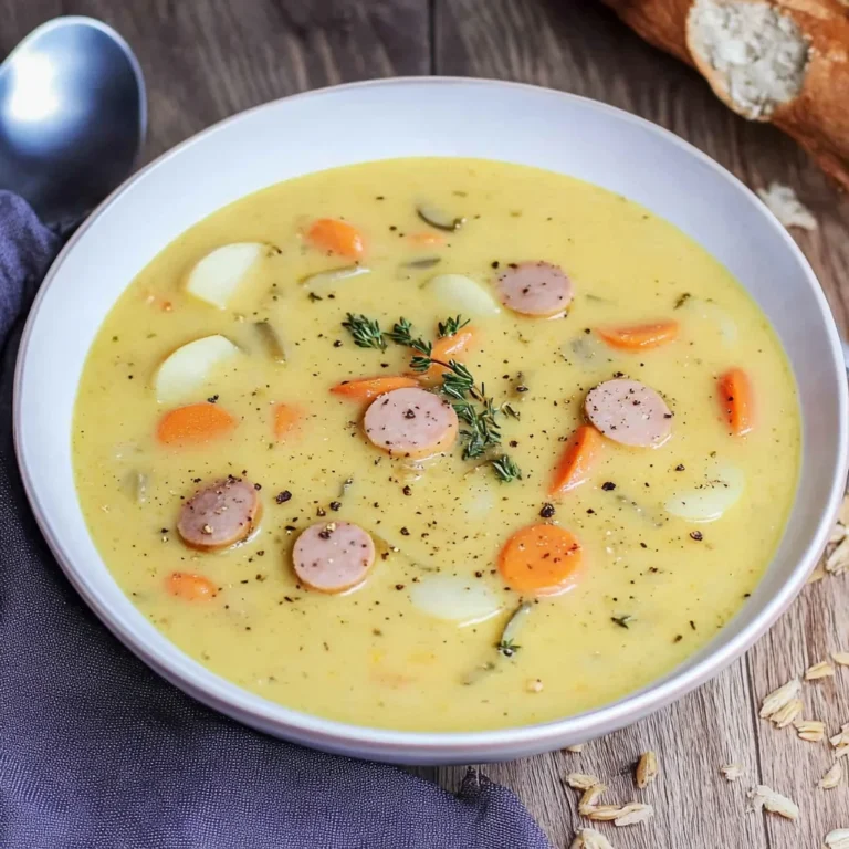 Kartoffelsuppe mit Würstchen wie von Oma