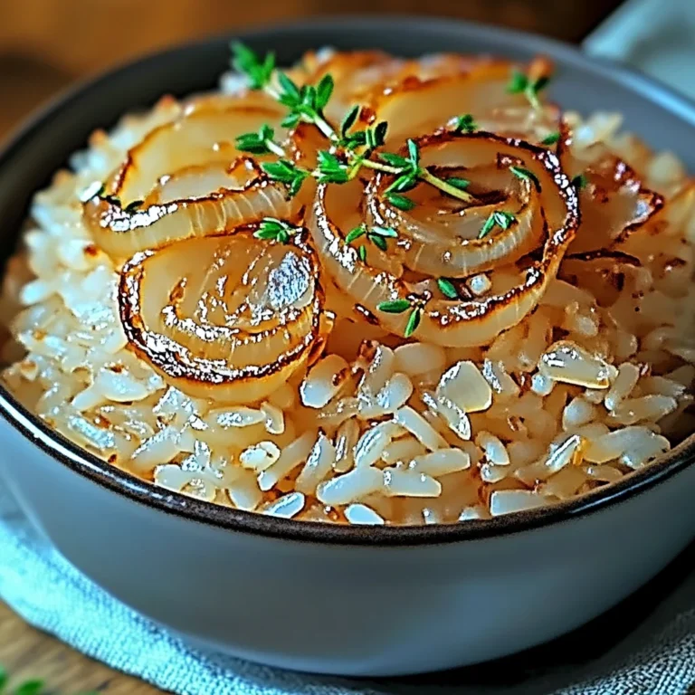 Riz à l'oignon à la française