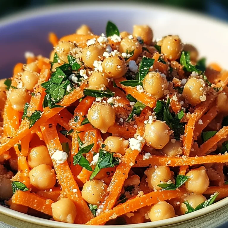 Salade de Carottes Épiciées et de Pois Chiches avec Sauce Tahini 