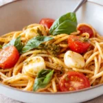 Spaghettisalat mit Pesto - schnell & einfach