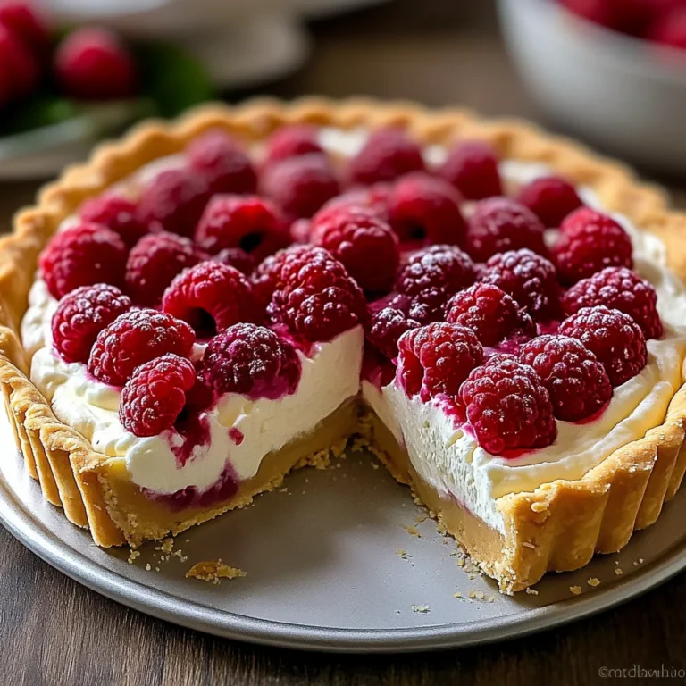 Tarte Onctueuse au Mascarpone & Framboises