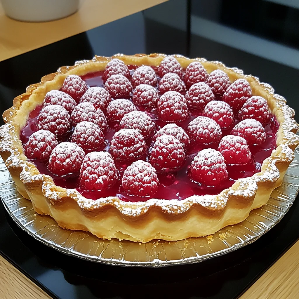 Tarte aux framboises comme chez le pâtissier