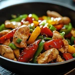 Wok de Poulet aux Poivrons