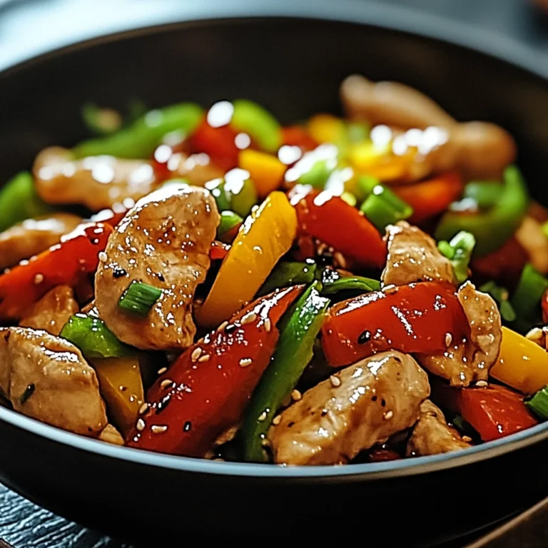Wok de Poulet aux Poivrons