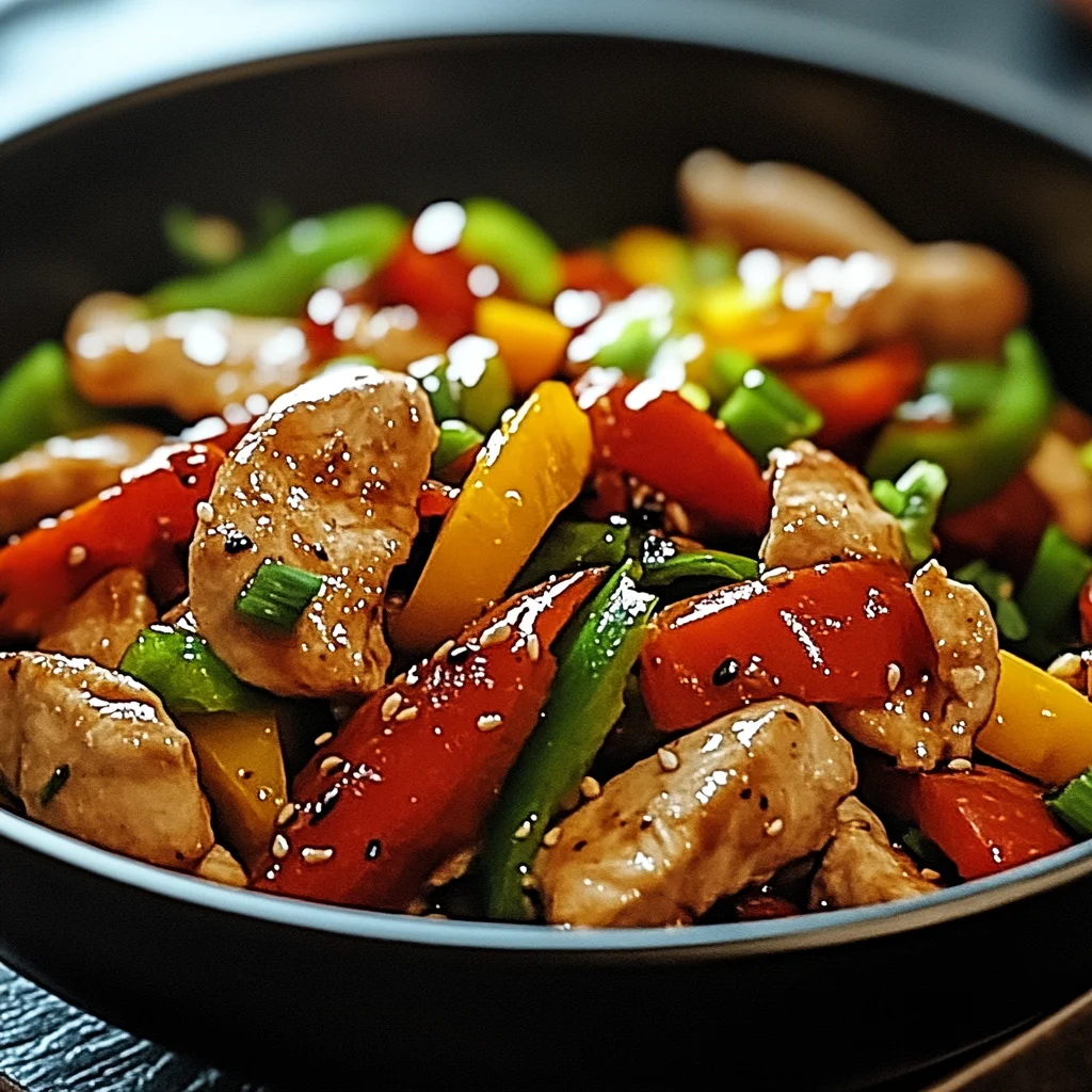 Wok de Poulet aux Poivrons