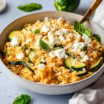 Zucchini-Reis-Pfanne mit Feta