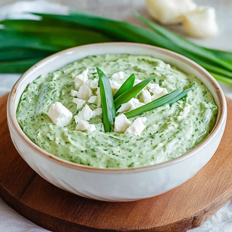 Bärlauch-Dip mit Feta & Frischkäse