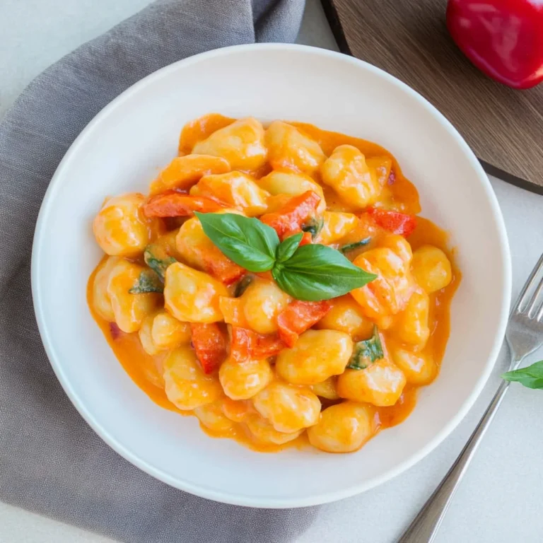 Gnocchi Rezept mit Paprika-Frischkäse-Soße