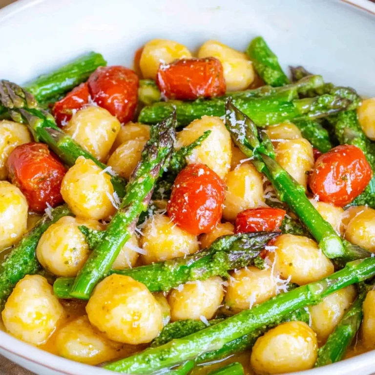 Gnocchi mit Pesto & grünem Spargel (einfaches Rezept)