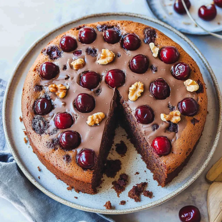 Saftiger Schoko Nuss Kirsch Kuchen