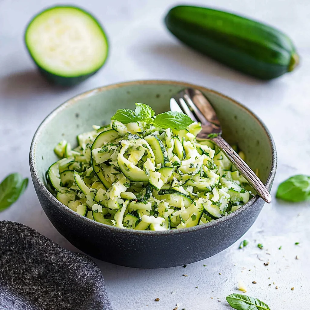 Zucchinisalat roh geraspelt